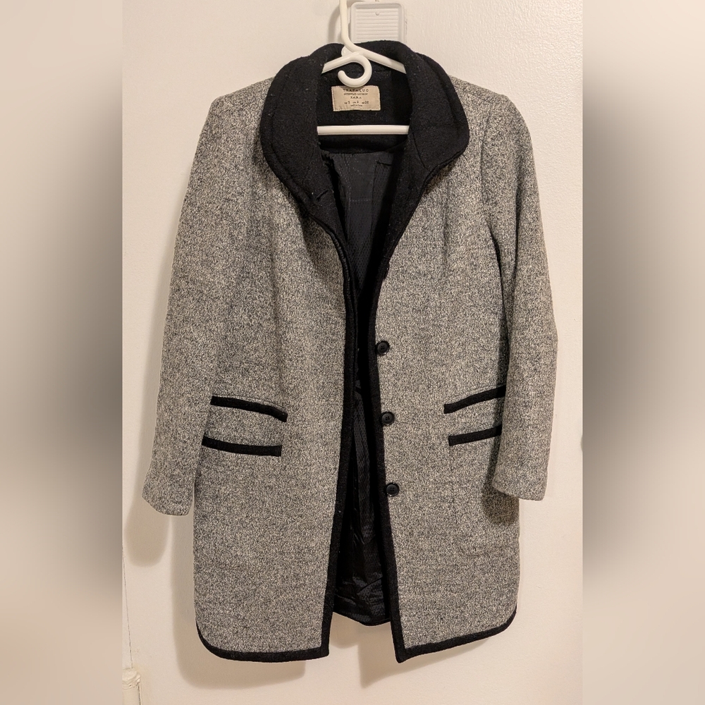 Women's Gray Wool Blend Coat